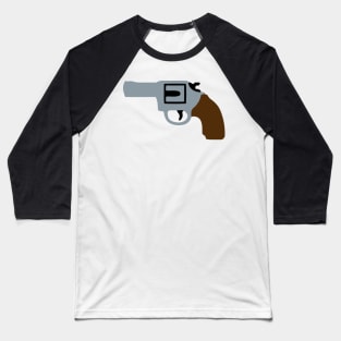 Magnum Gun (Handgun) Emoticon Baseball T-Shirt